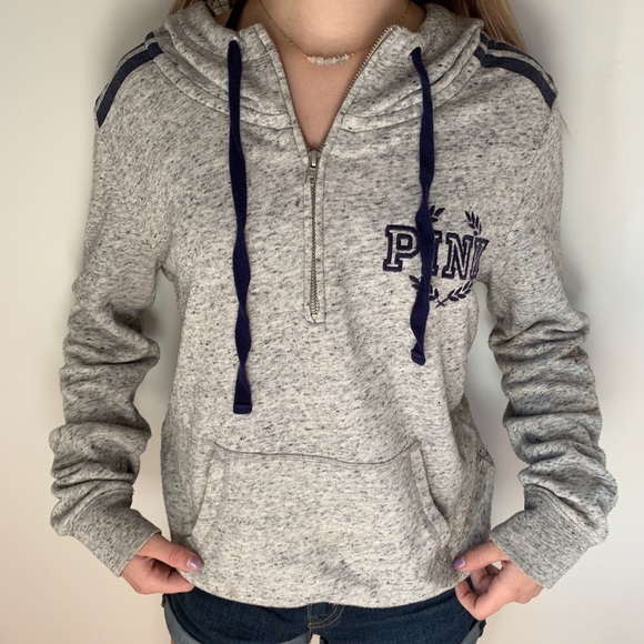 PINK Victoria's Secret Sweaters - PINK 1/4 zip hoodie